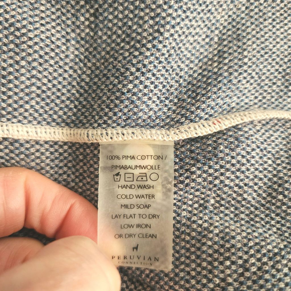 Peruvian Connection Pima Cotton 2-Button Long Car… - image 5